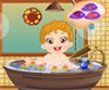 Cute Little Baby Bathing