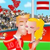 A young guy is practicing for a football game and during a time out, a cheerleader who is in complete love with him asks him to kiss her. He of course agrees because she is his type of girl. Be really careful to not be caught by his coach because he will not be really happy about that.