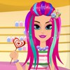 Discover new chic hairstyles playing Sandy`s Candy Hairstyles make up game! Sandy has always wanted to wear multicolored locks, so candy hairstyles are perfect for her. Show Sandy what a great hairstylist you are, finding the trendiest and most stylish candy hairstyle for her to wear this hot season. Check out the new trendy hairdos playing Sandy`s Candy Hairstyles and decide which one looks best on Sandy. 