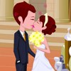 You may NOT kiss the bride! Not until everyone`s taken their seats and the priest has finished his ceremony. That`s why the in-law`s grandmother and your sister, the flower girl, are giving you such nasty looks! Don`t get caught!