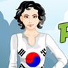 Peppy Patriotic South Korea Girl