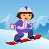 Help Dora skate in the snow island. Collect stars and flowers in your way to score more points. Avoid plants and stones. Enjoy snow surfing !