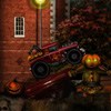 In dark spaces, a lots of scary stuffs are waiting for you. Keep your eyes open, and drive your truck carefuly. To make your way through the levels, you`ll have to use your pumpkin thrower crane. Beware of witches, because trey will destroy your truck very fast.