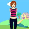 Girl In Garden Dressup