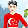 Peppy Patriotic Singapore Girl